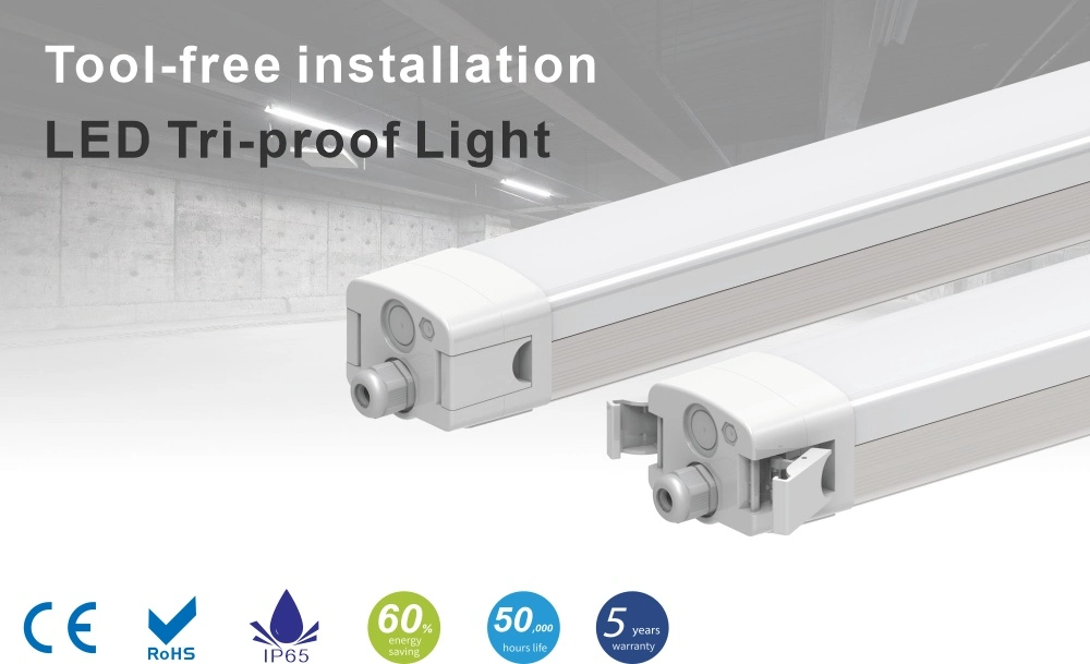 120cm 4FT 40W LED IP65 Batten Weatherproof Waterproof Tri-Proof Fitting