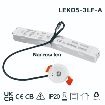 CB/CE/Ukca 認定 LED 埋め込み型スポットライト Lek05-3lf、充電式バックアップ バッテリー付き