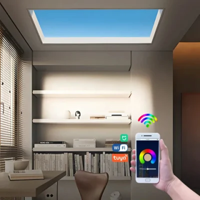 新しい Yatu インテリジェント仮想人工青空天井天窓リモコン埋め込み型照明 LED パネル屋内住宅に適した